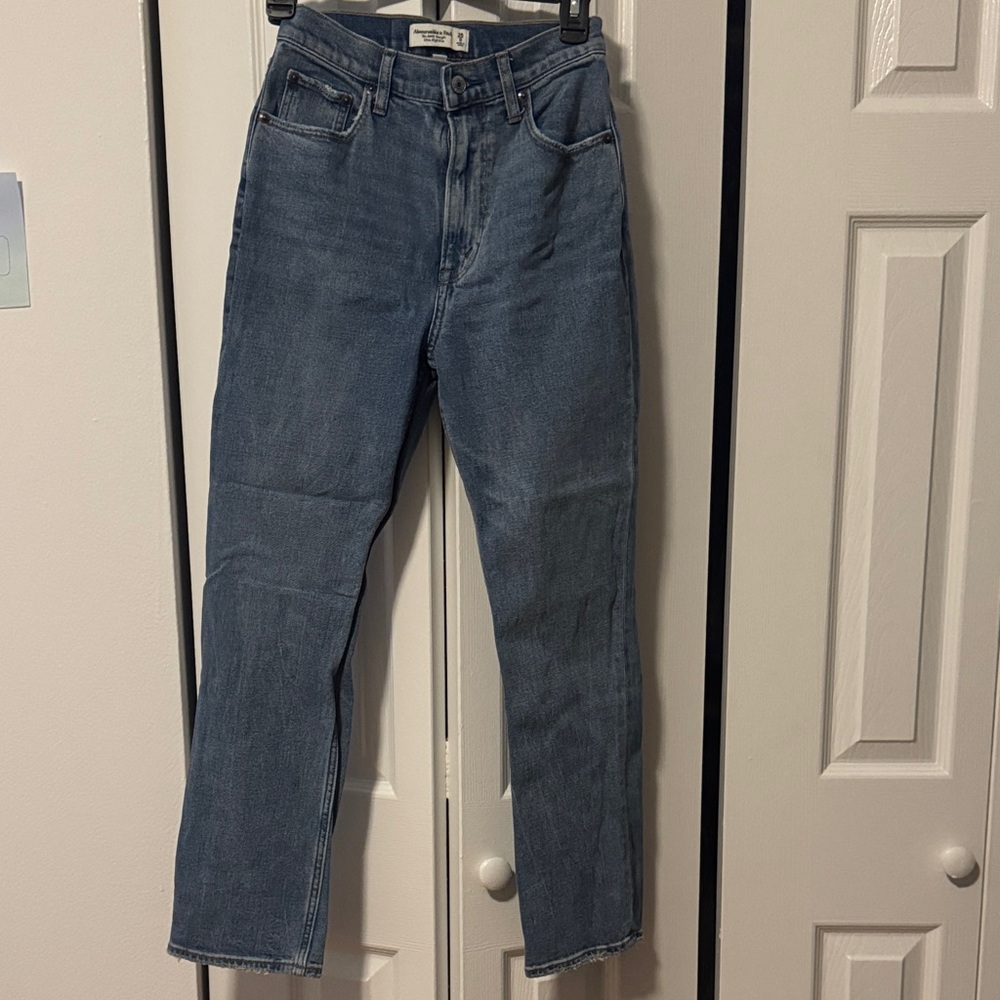 Abercrombie & Fitch Super High-Rise Ankle Straight Women's Curve Love 25 Jeans